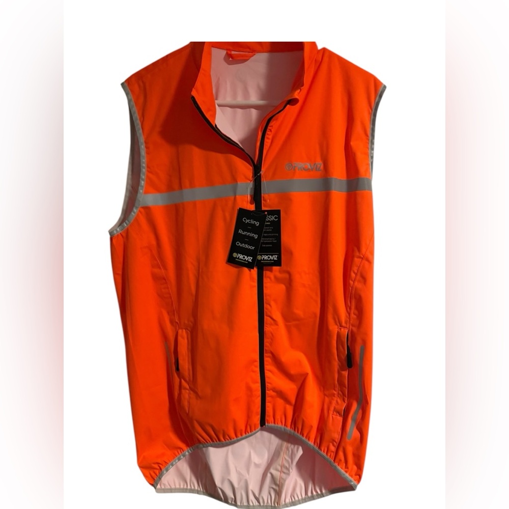 Proviz Classic Cyclying Gillet Vest High Quality Orange Reflective Detail Mens L